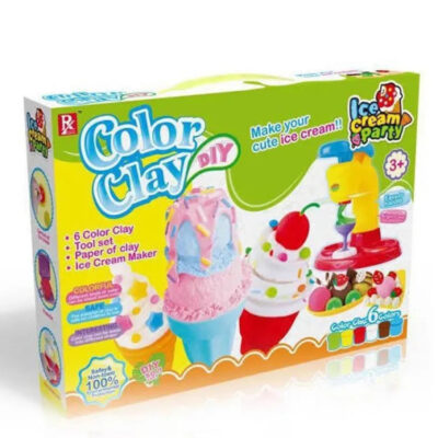 Colour Clay Playdough Ice Cream Maker Set For Kids – Multicolour