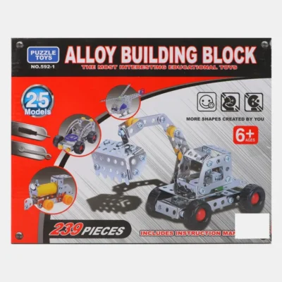 Alloy Building Blocks 25 Models Educational Mechanic Toys (239 Pieces)