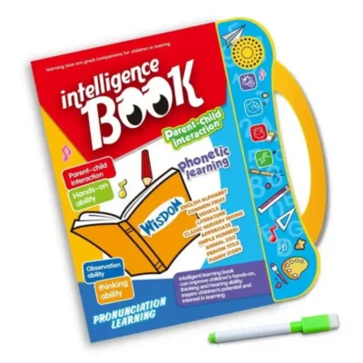 Intelligence Sound Book for Children, English Letters & Words Learning Book, Activities With Numbers, Shapes, Animals phonetic book for Toddlers.