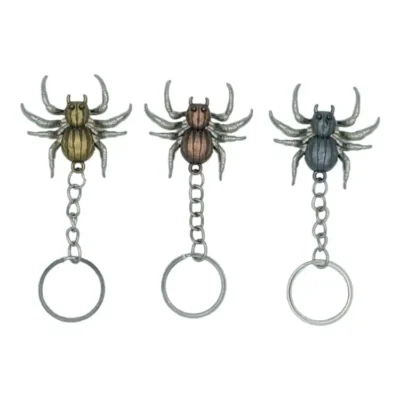 Spider Araneid Animal Key Ring Metal Keychain