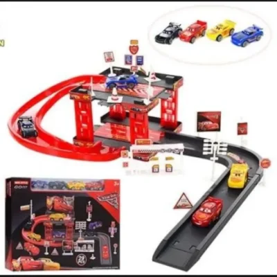 McQueen Racing Car Parking Garage and Cars Toy for Kids 29 Pieces