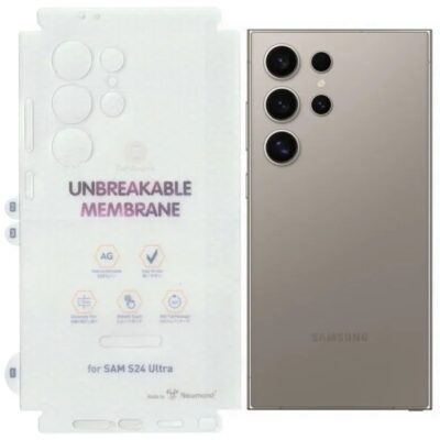 Back Unbreakable Membrane Film for Samsung Galaxy S24 ultra Screen Protector – Clear