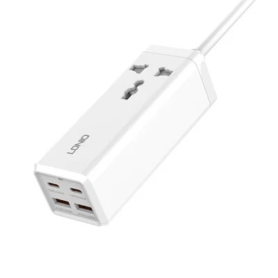 LDNIO SC1418 65W Multifunction Power Strip – White