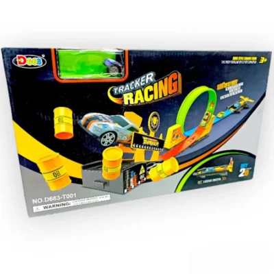 Tracker Racing Set 360 Degrees Rotation Loops Car Track