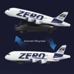 Zero Aircraft Musical Aircraft Toy with Light & Music 360 Rotation Electric Universal Plane Toy with Pretend Take Off and Landing - Image 2