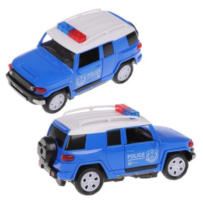 Police Car Cool Light Bilateral Door Opening Stunt Car With Light & Sound Toy for Children