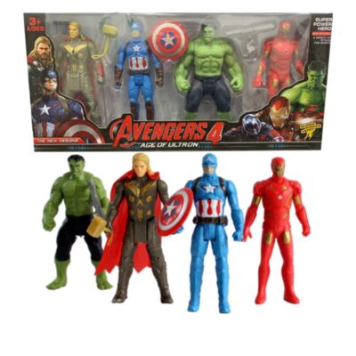 Avengers 4 Age of Ultron a set of 4 super Heroes  (Multicolor)