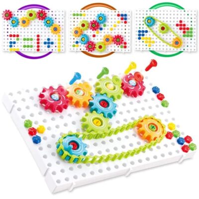 177 Pcs Kids Magic Puzzle Plate with Accessories