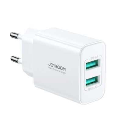 Joyroom JR-TCN04EU 2.1A 2 USB Charger (EU Plug) – White