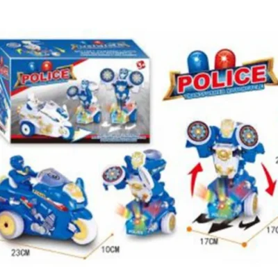 Police Transpower Motorcycle Toy for kids & Robot – Transform & Protect! 🚔🤖