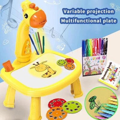 Giraffe Kids Projector Painting & Drawing Table Set