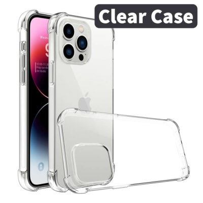 iPhone 16 Pro Max/16 Pro / 16 Shockproof TPU Bumper Jelly Case – Clear