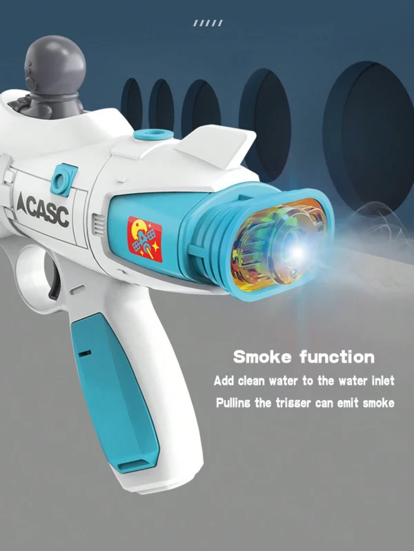 Kids Multifunctional Smoke Music Light Space Soft Bullet Sucker Toy Gun, Pull The Trigger Out Of Smoke, Boy Girl Birthday Gift - Image 4