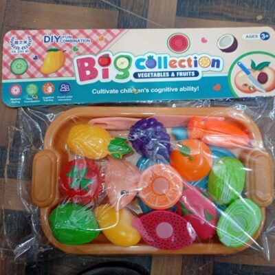 Cutting Fruit Vegetable Food Pretend Play Toys For Children Educational Gift Pretend Play Set Plastic Food Toy With Tray